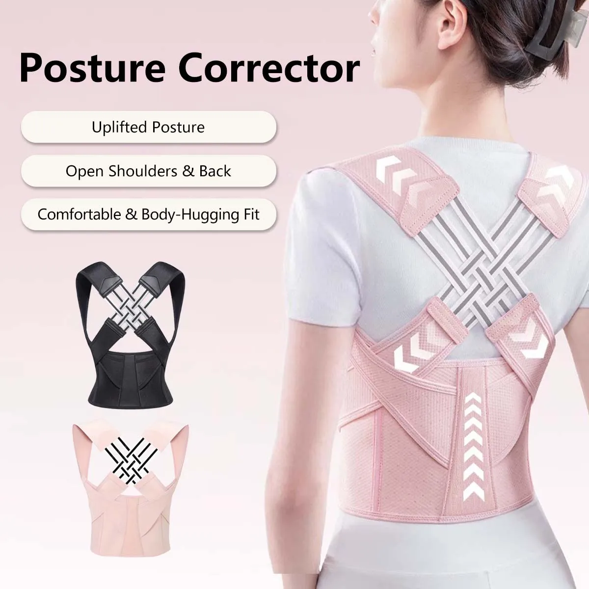 Posture Corrector Back - 姿勢矯正器 | 腹部ウエスト矯正用調節可能なバックサポートベルト、脊椎アライメントウエストトレーナーユニセックス