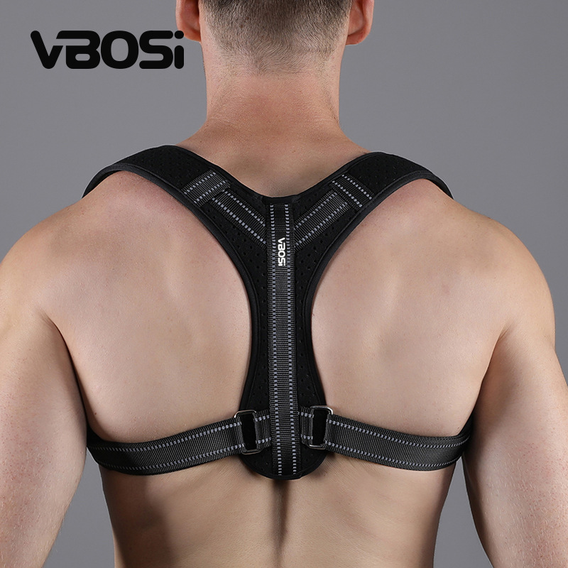 男女兼用調整可能姿勢矯正器、通気性のある上背部サポートベルト - Posture Corrector Back のレビューと価格