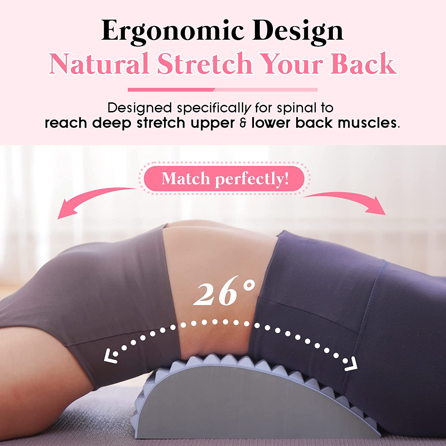 腰痛緩和治療ストレッチャー背中ストレッチャー枕慢性腰椎サポー - Posture Corrector Back のレビューと価格